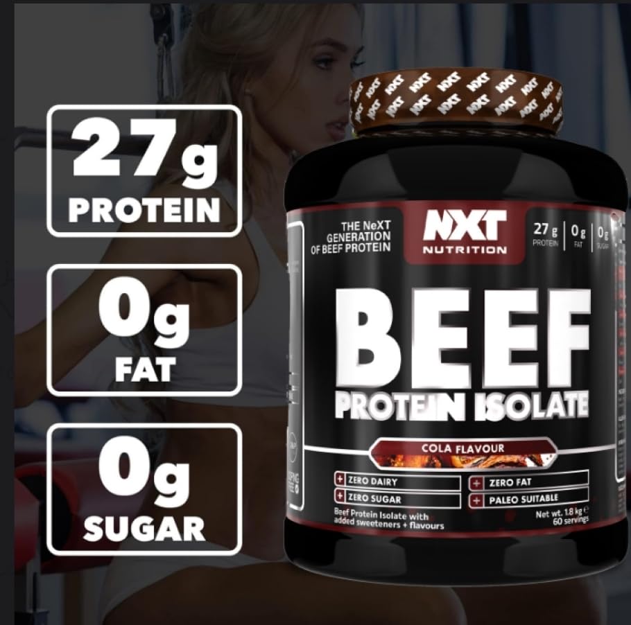 Beef Protein Isolate – High-Quality Protein with Amino Acids – 1.8kg, Cherry Cola Flavor