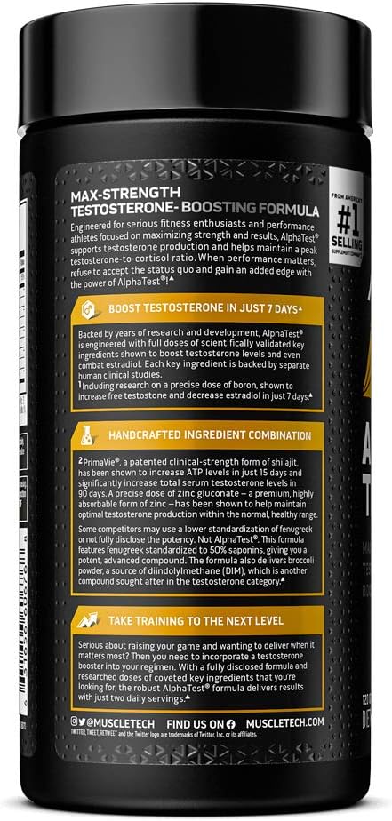 مكمل ماسلتيك للذكورة، يحتوي على Tribulus Terrestris لزيادة التستوستيرون.