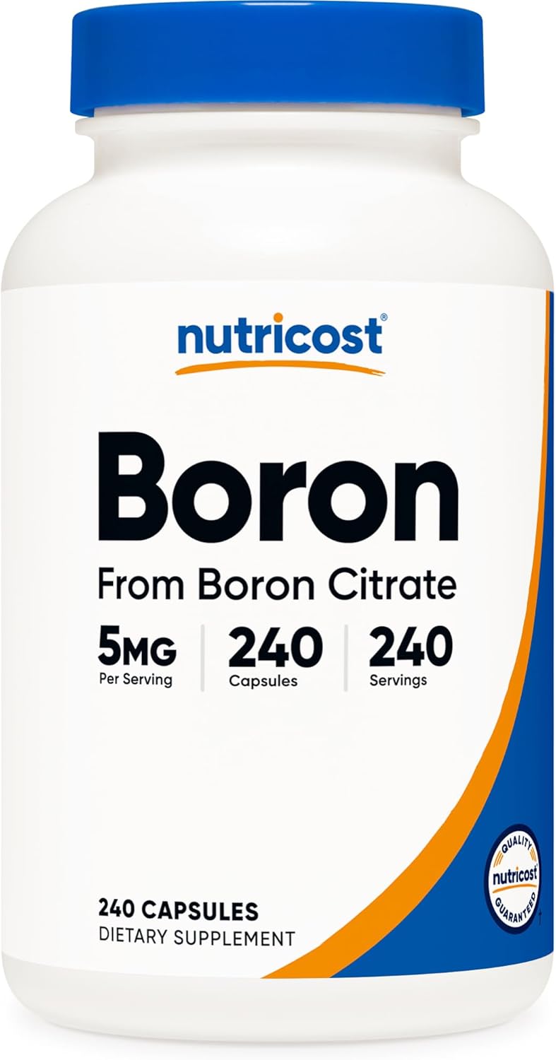 Nutricost Boron 5mg Capsules - 240 Vegetarian Capsules, Gluten-Free & Non-GMO