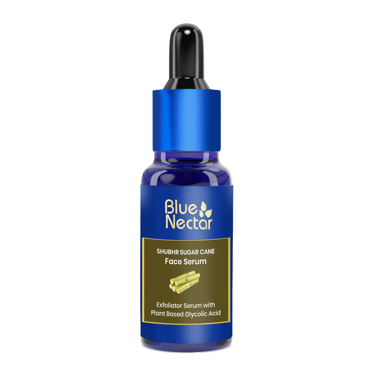 Blue Nectar AHA Exfoliator with Plant-Based Glycolic Acid | 10-Minute Facial Peeling Solution (14 Herbs, 30ml)