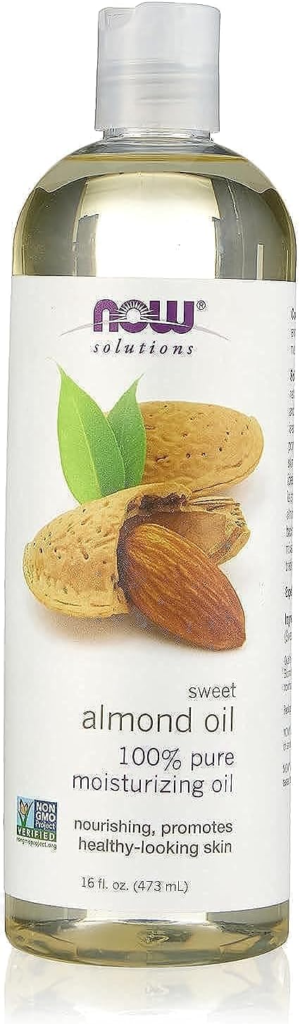 NOW Foods Sweet Almond Oil - ١٦ أونصة زيت مرطب للبشرة والشعر