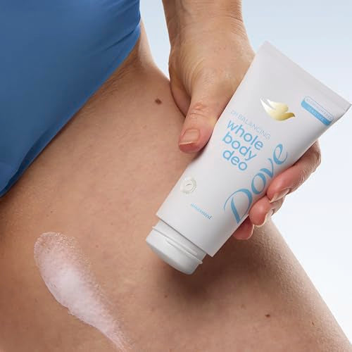 Dove Whole Body Deo Aluminum Free Invisible Cream Deodorant - Unscented - 72h Odor Control - 2.5 oz