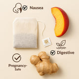 Secrets of Tea Organic Pregnancy Tea - Peach & Ginger, Caffeine-Free, 20 Count (40 Servings)