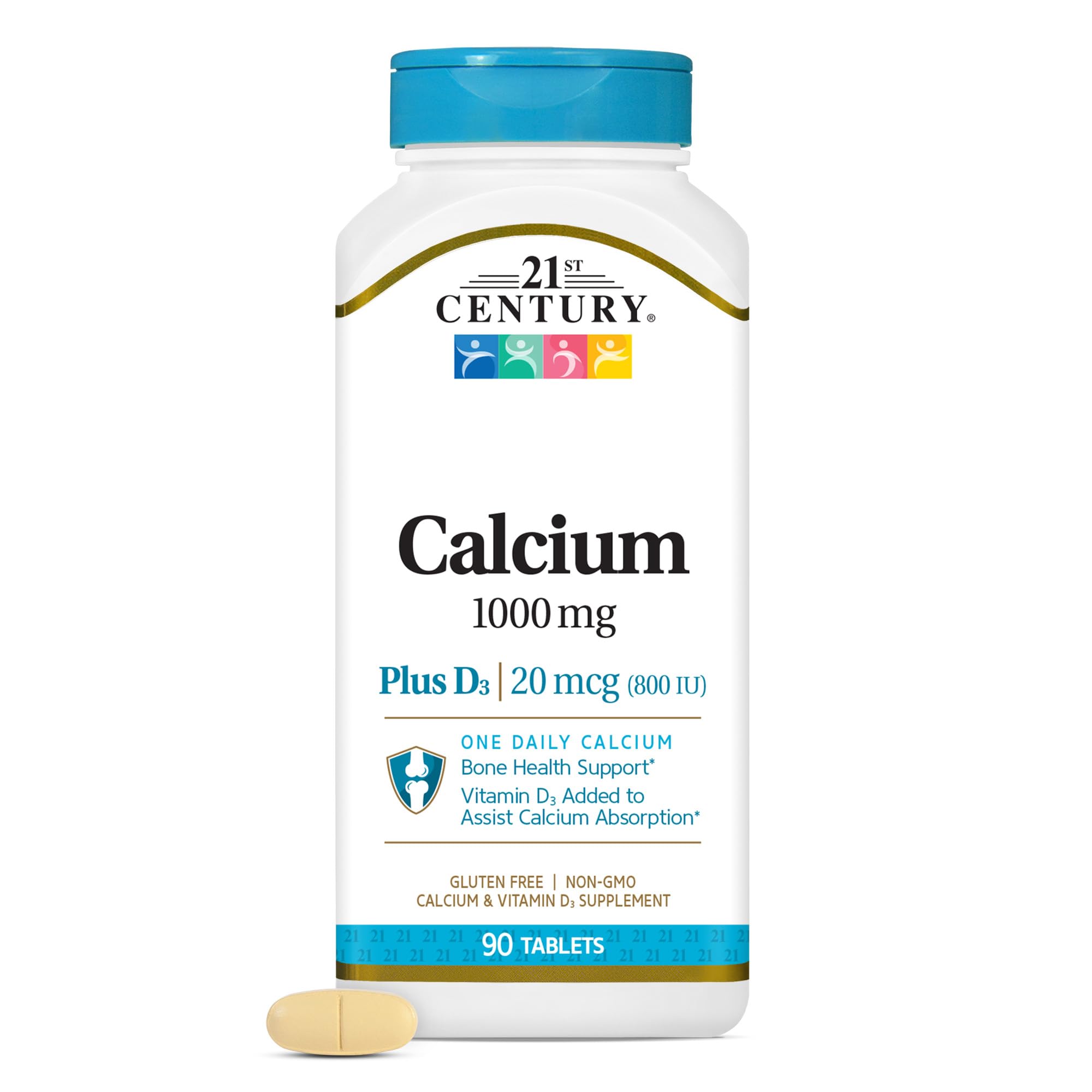 21ST CENTURY Calcium Plus D3 Tablets 1000 mg - Essential Bone & Joint Support