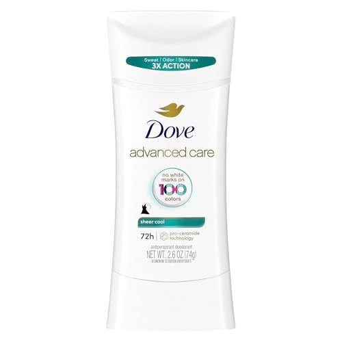 Dove Advanced Care Invisible Antiperspirant Deodorant Stick - No White Marks, Sheer Cool, 2.6 oz