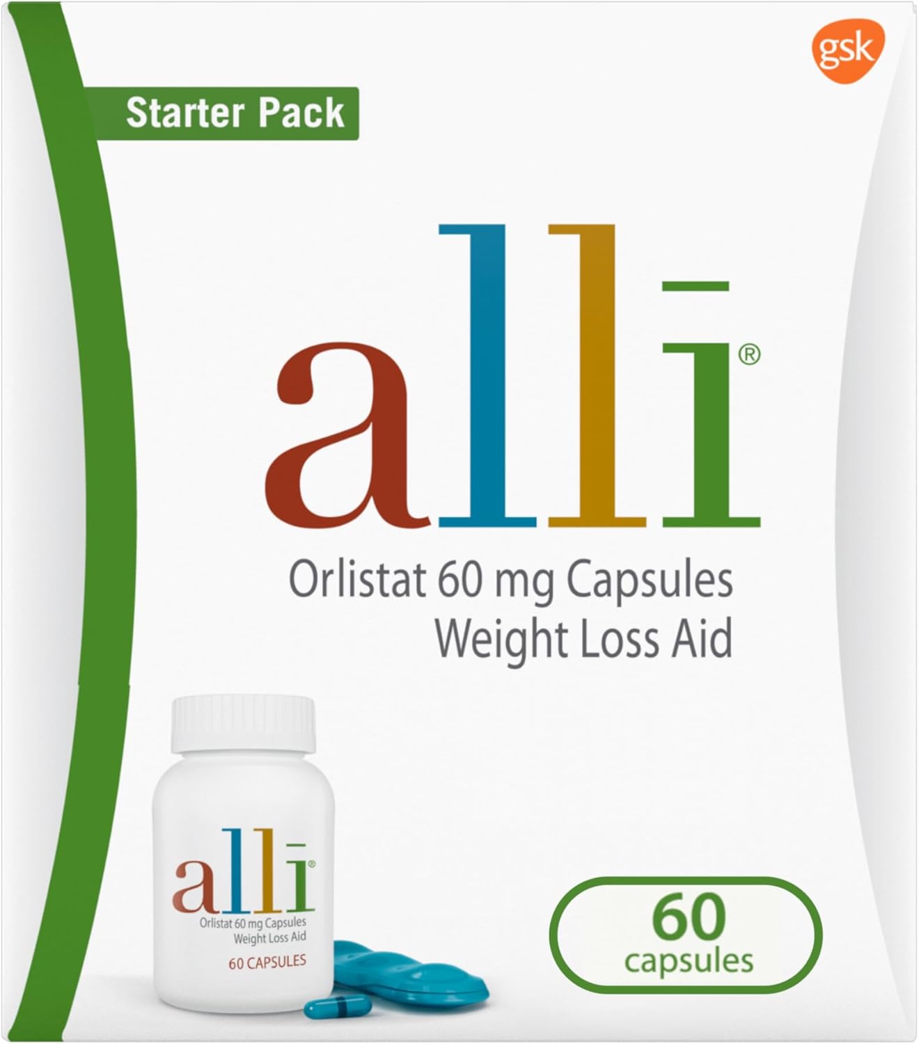 Orlistat weight loss supplement for diet support.