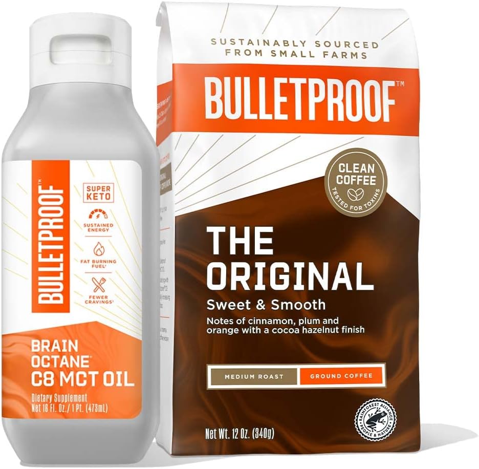 Bulletproof Coffee & Brain Octane Oil Kit - Ground Coffee 12oz / MCT Oil 16oz