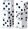 THE WHITE SHOP Dice Favor Boxes – Casino Theme Party Decorations with Large Jumbo Dice for Game Night, Vegas, New Year, Graduation & Prom Supplies