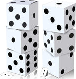 THE WHITE SHOP Dice Favor Boxes – Casino Theme Party Decorations with Large Jumbo Dice for Game Night, Vegas, New Year, Graduation & Prom Supplies