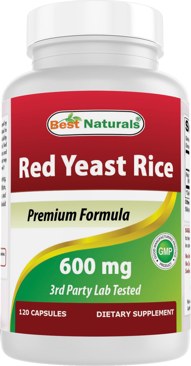 Best Naturals Red Yeast Rice 600mg - 120 Capsules