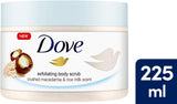 Dove Macadamia & Rice Milk Exfoliating Body Scrub 225ml