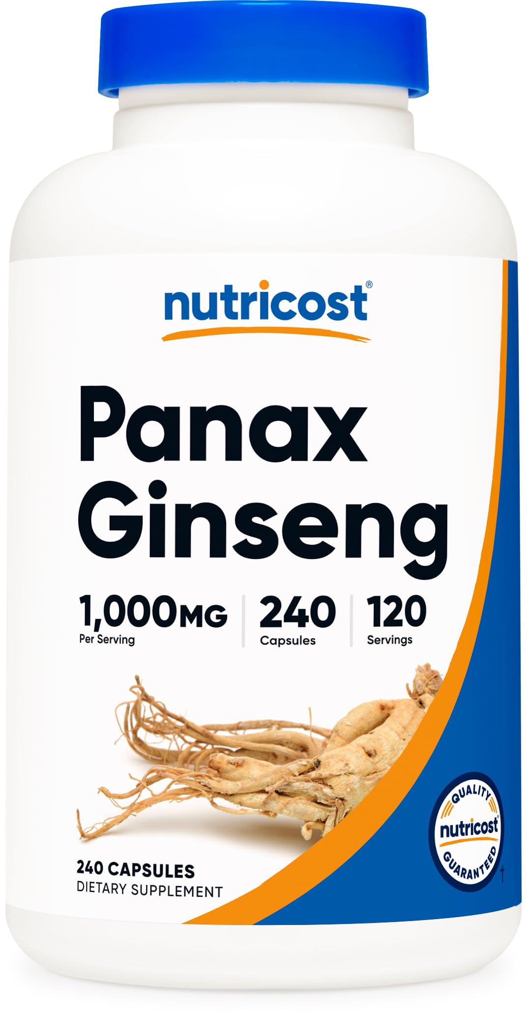 Nutricost Panax Ginseng, 1000mg, 240 Capsules, Non-GMO, Gluten Free