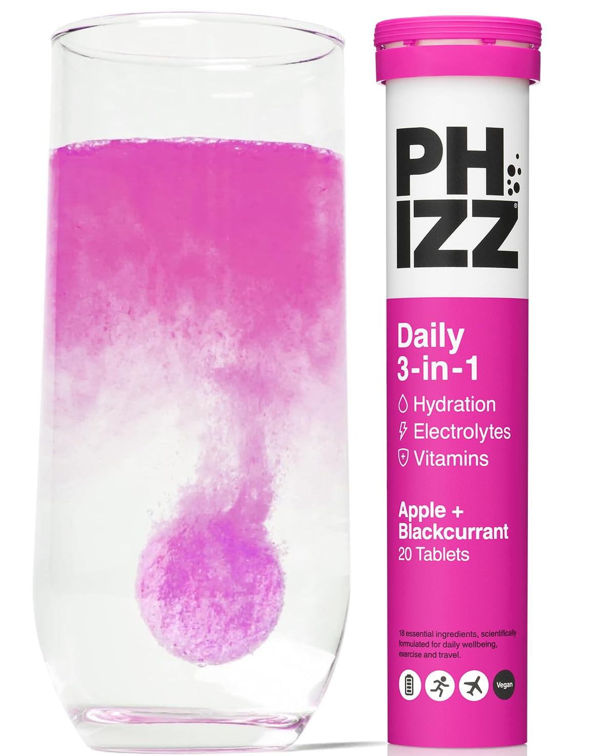 Phizz Electrolytes, Multivitamin & Hydration Tablets - 20 Effervescent Tablets