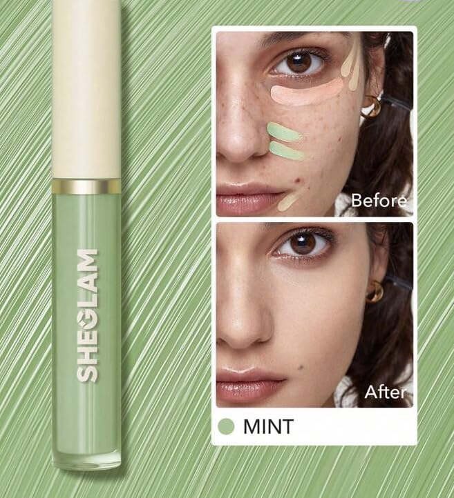 SHEGLAM Like Magic Color Correcting Concealer - Green - Long Lasting Brightening Full Coverage