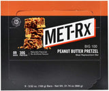 MET-Rx Big 100 Meal Replacement Bar, Peanut Butter Pretzel, 9 Bars