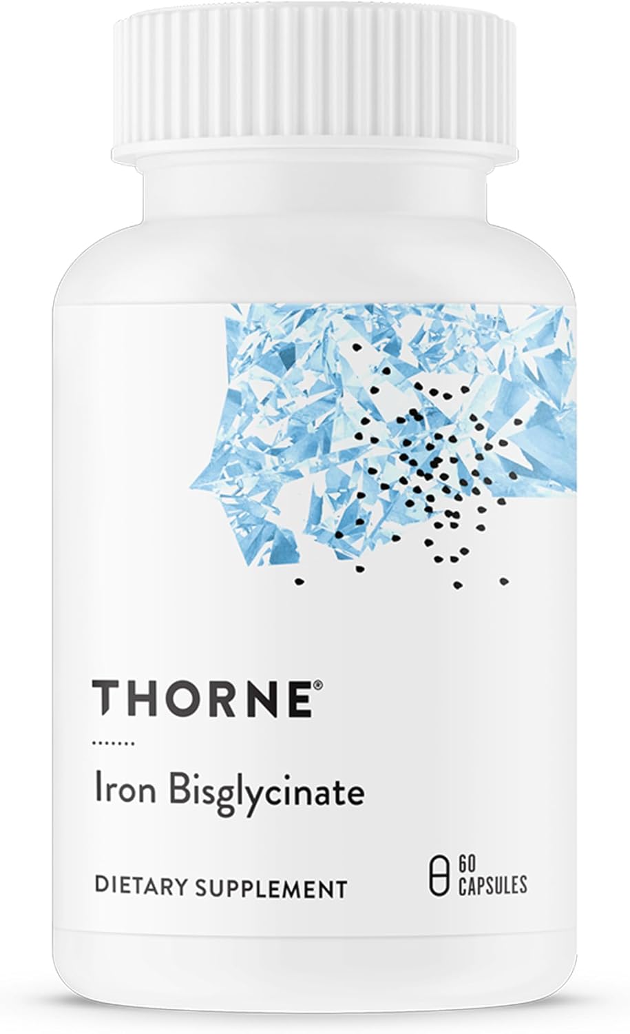 THORNE Iron Bisglycinate - 25 mg Iron Supplement for Enhanced Absorption Without Gastrointestinal Side Effects - NSF Certified for Sport - Gluten-Free - 60 Capsules