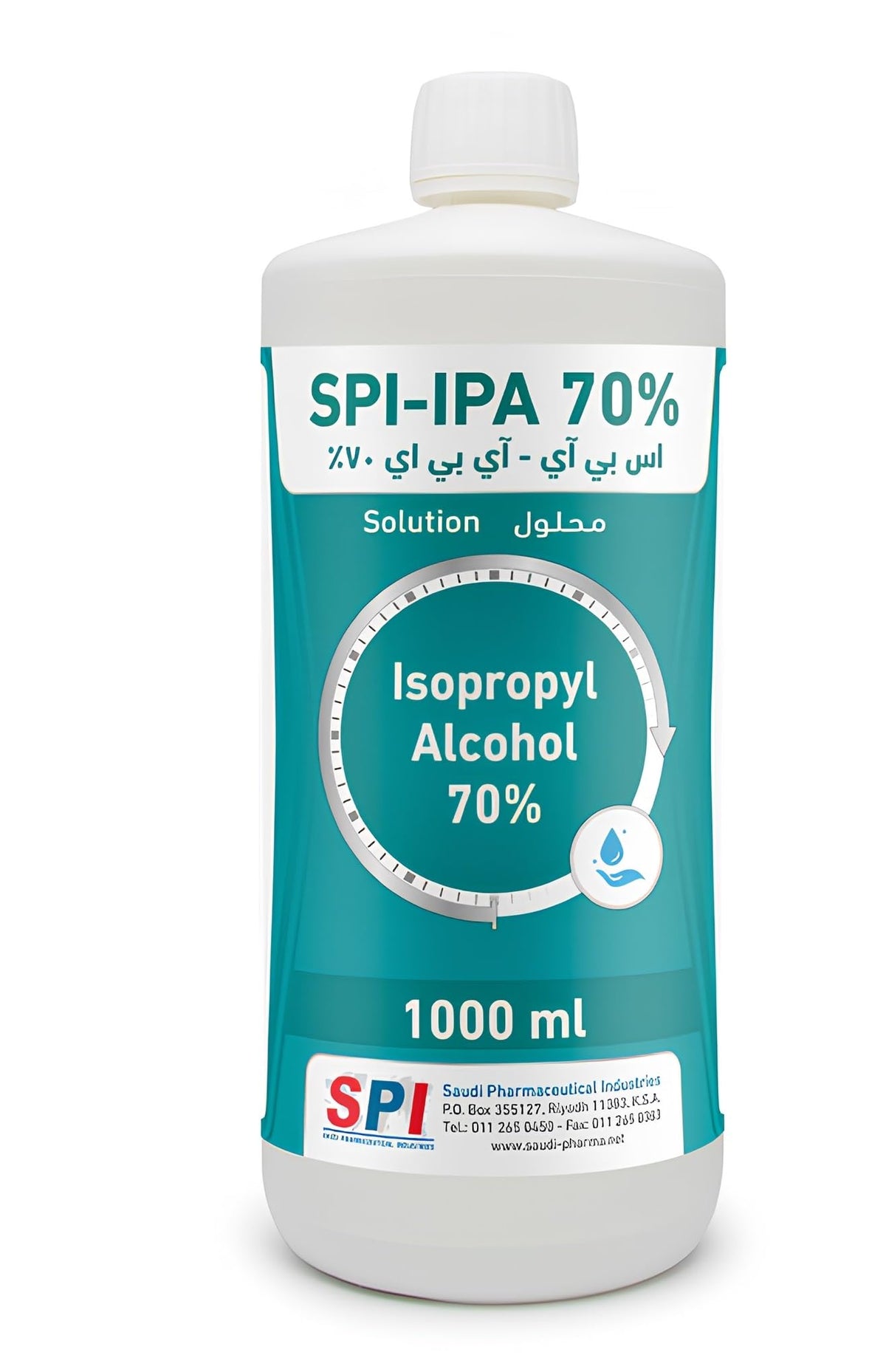 70% Isopropyl Alcohol 1L Premium Medical Solution - SPI Pure Disinfectant