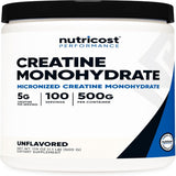 Nutricost Creatine Monohydrate + Hydration Fruit Punch Flavored (30 Servings) - 7 Vitamins & Minerals, 5000mg of Creatine Per Serving