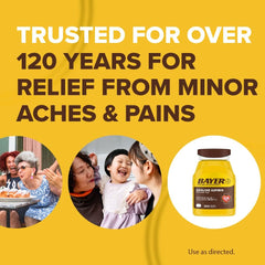 Bayer Genuine Aspirin 325mg Coated Tablets, Pain Reliever and Fever Reducer, 200 Count
