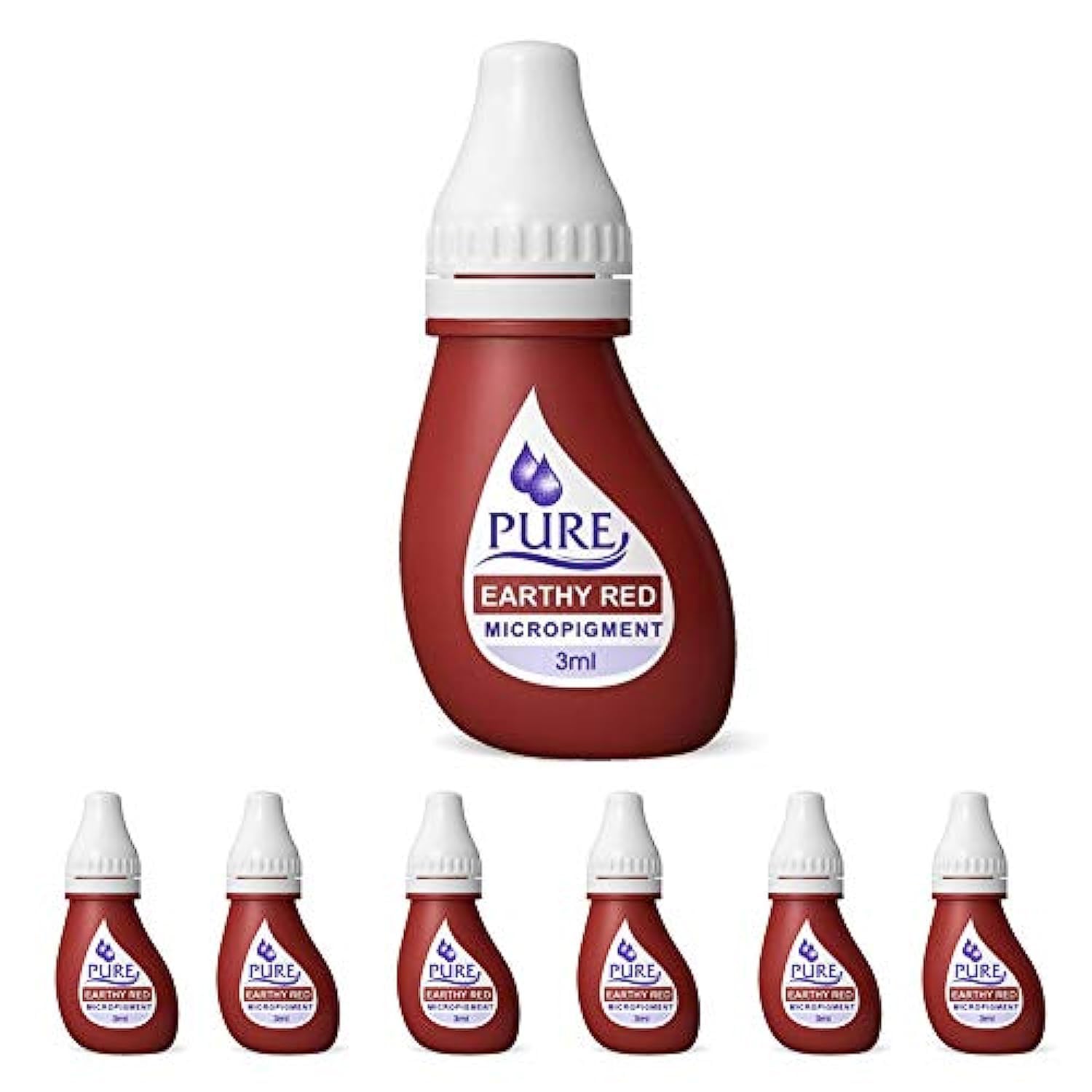 Biotouch Permanent Makeup Liquid Lip Pigment - Set of 6 - Earthy Red