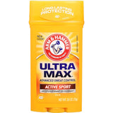 ARM & HAMMER ULTRAMAX Anti-Perspirant Deodorant Active Sport - 2.60 oz (Pack of 2)