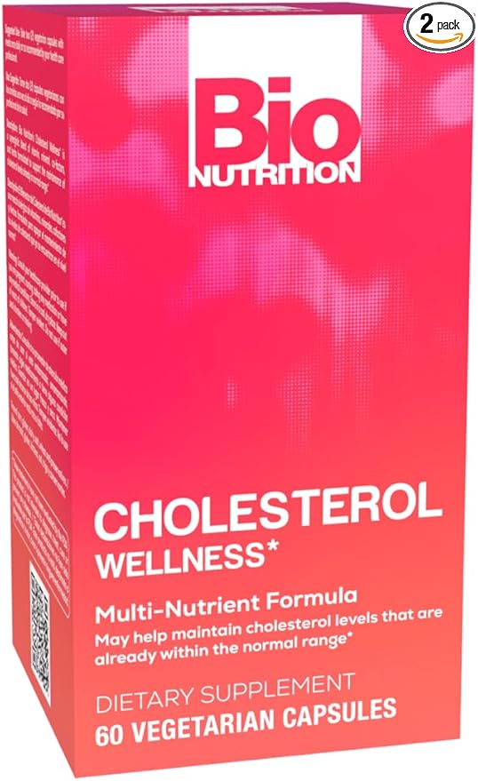 Bio Nutrition Cholesterol Wellness 60 VGC - Pack of 2 | Heart Health Support