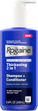 Rogaine Men's Thickening 2 in 1 Shampoo + Conditioner, Hair Thickening Shampoo & Conditioner with Rosemary Oil, Keratin & Citric Acid Leaves Hair Visibly Thicker, Not Minoxidil, 8.4 fl. oz .