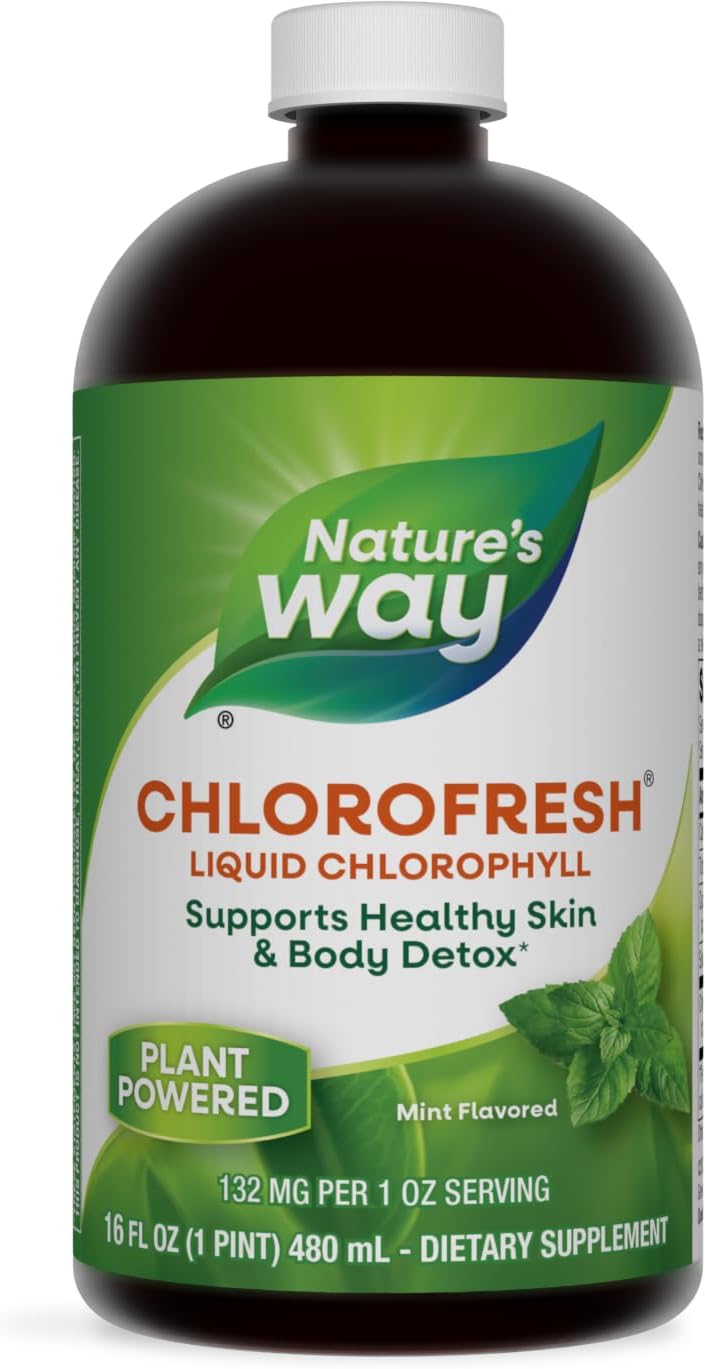 chlorofresh سائل مع نكهة النعناع، مكمل غذائي لالتدتوكس والطاقة، 473.2 مل.