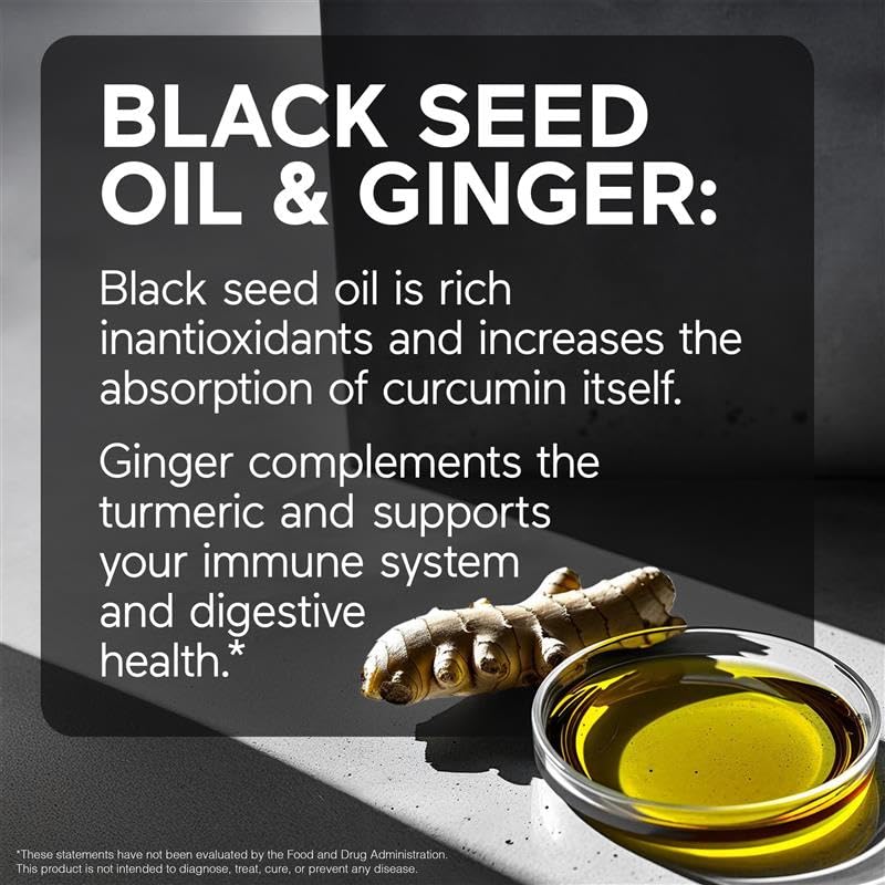 Smarter Nutrition Curcumin Softgels - Bioavailable with AstraGin & Black Cumin Seed Oil - 60 Count