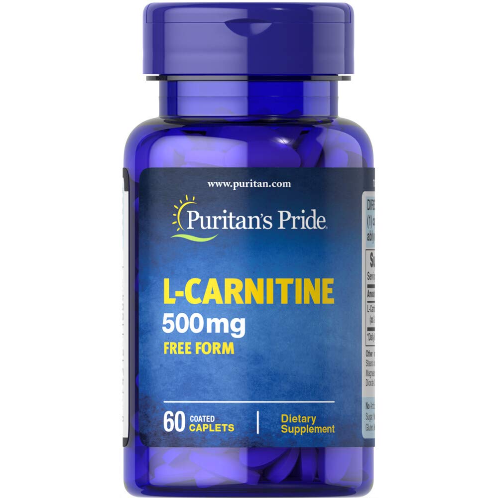 Puritan's Pride L-Carnitine 500mg Capsules - 60 Count for Muscle Recovery