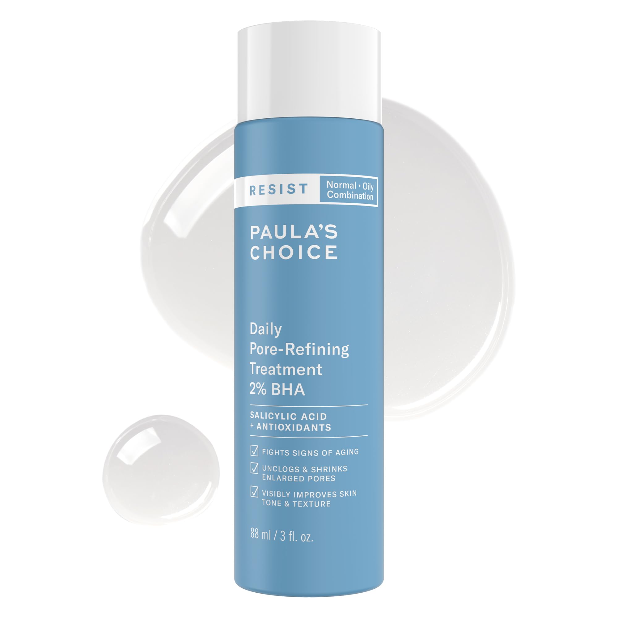 Paula's Choice RESIST Daily Pore-Refining Treatment - 2% BHA Exfoliant for Large Pores, 3 oz
