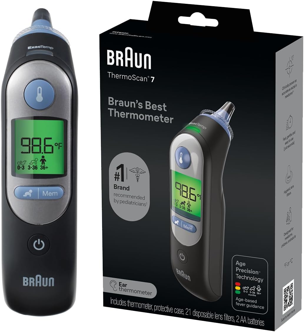 Braun ThermoScan 7 Ear Thermometer - Accurate & Fast Readings
