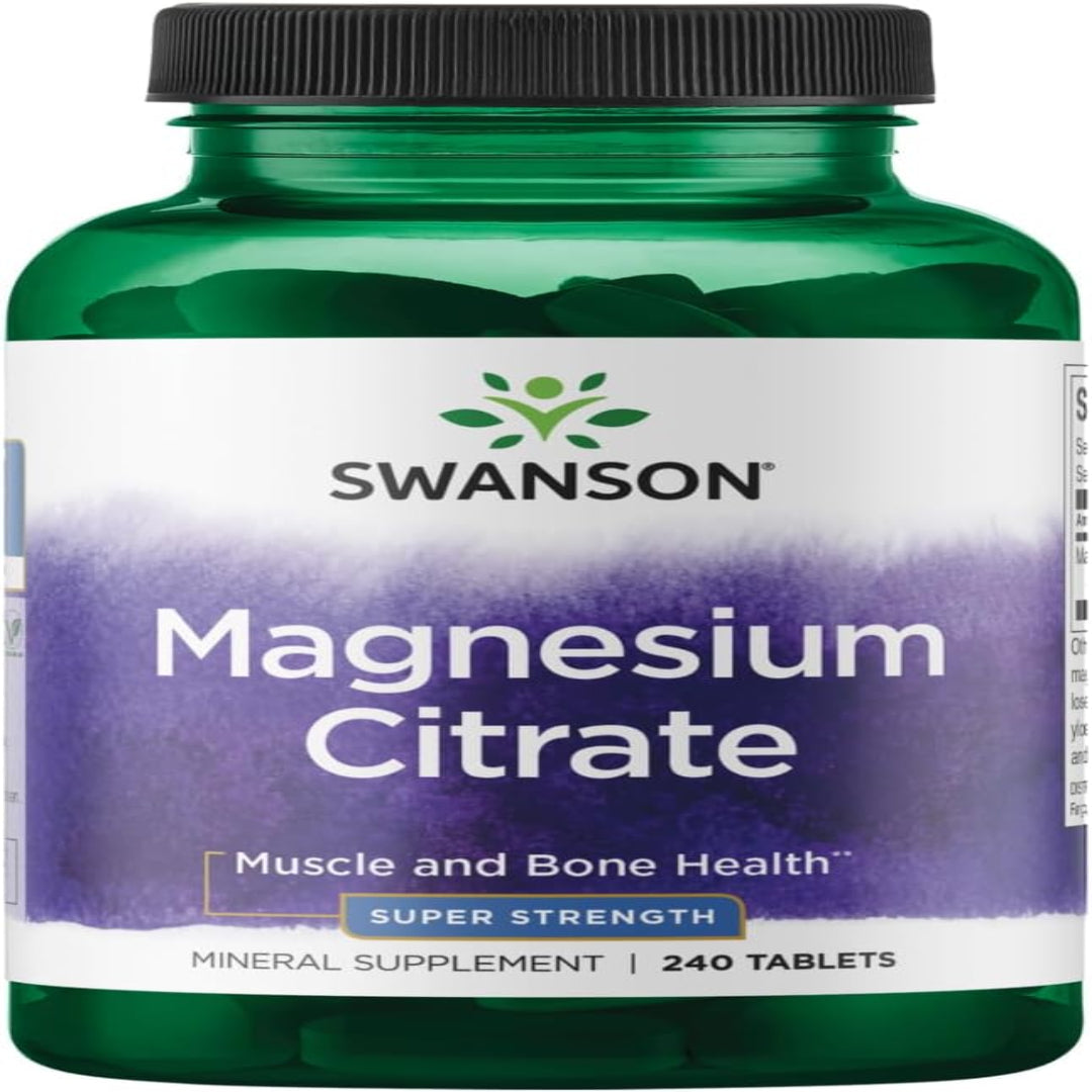 Swanson Magnesium Citrate, 225mg Super-Strength, 240 tabs