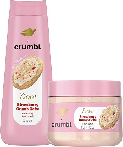 Dove Limited Edition Strawberry Crumb Cake غسول الجسم و مقشر ٢ في ١