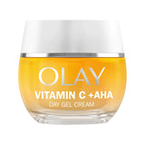Olay Vitamin C Face Moisturiser Day Gel Cream with AHA, Niacinamide 99% Purity, Vitamin E Brightening Skin Care, Anti-Dark Spot Action, Evens & Hydrates, Non-Greasy, Non-Sticky 50ml