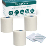 Paper Surgical Tape 2" x 11yd with 10pc Gauze Pads - Microporous Medical Tape for Sensitive Skin