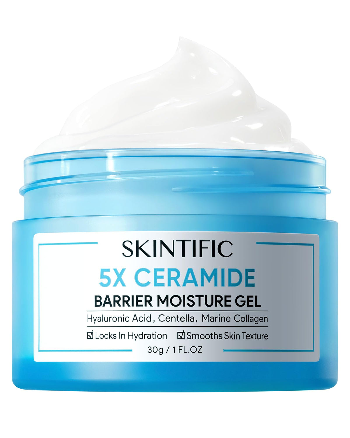 SKINTIFIC Moisturizing Cream - Hydrating Face Moisturizer with Hyaluronic Acid & 5X Ceramides - Fragrance Free, Non-Comedogenic