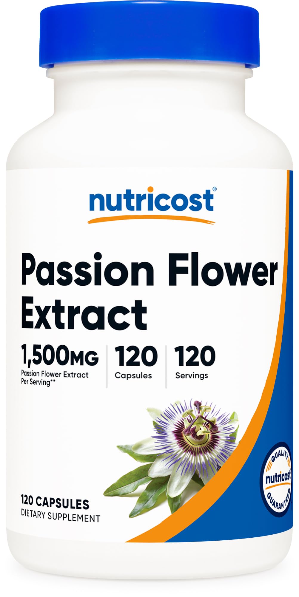 Nutricost Passion Flower Extract 120 Capsules - Natural Sleep Support, Glue-Free, Non-GMO