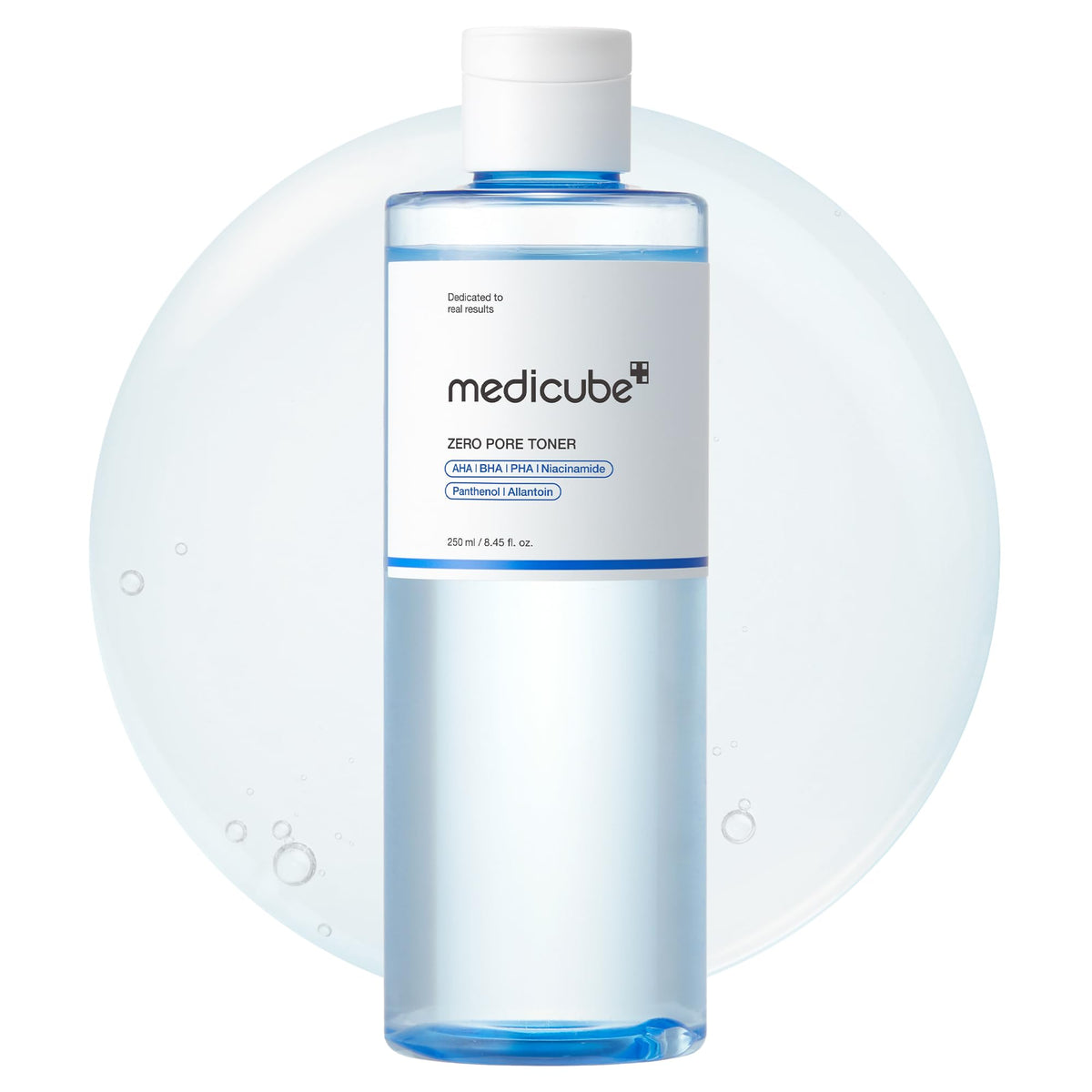 Medicube Zero Pore Toner - Exfoliating & Hydrating Water Toner with AHA, BHA, PHA, Niacinamide & Panthenol (8.45 fl. oz.)
