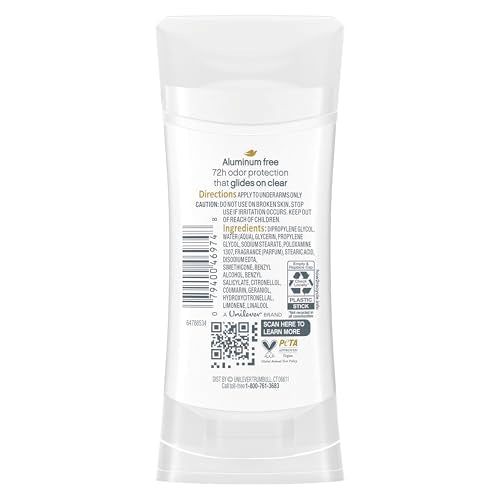 Dove 0% Aluminum Deodorant Stick - Lavender & Vanilla - Gentle & Non-Irritating - 2.6 oz