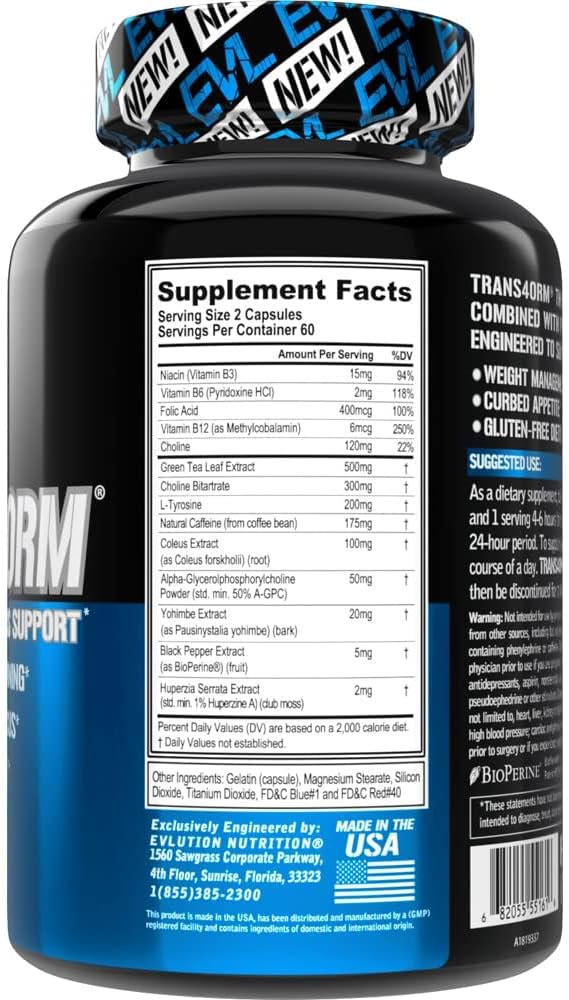 EVL thermogenic fat burner with green tea for weight loss and energy