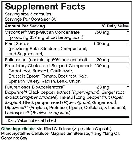 FutureBiotics Cholesterol Balance - Heart Health Support - 90 Vegetarian Capsules