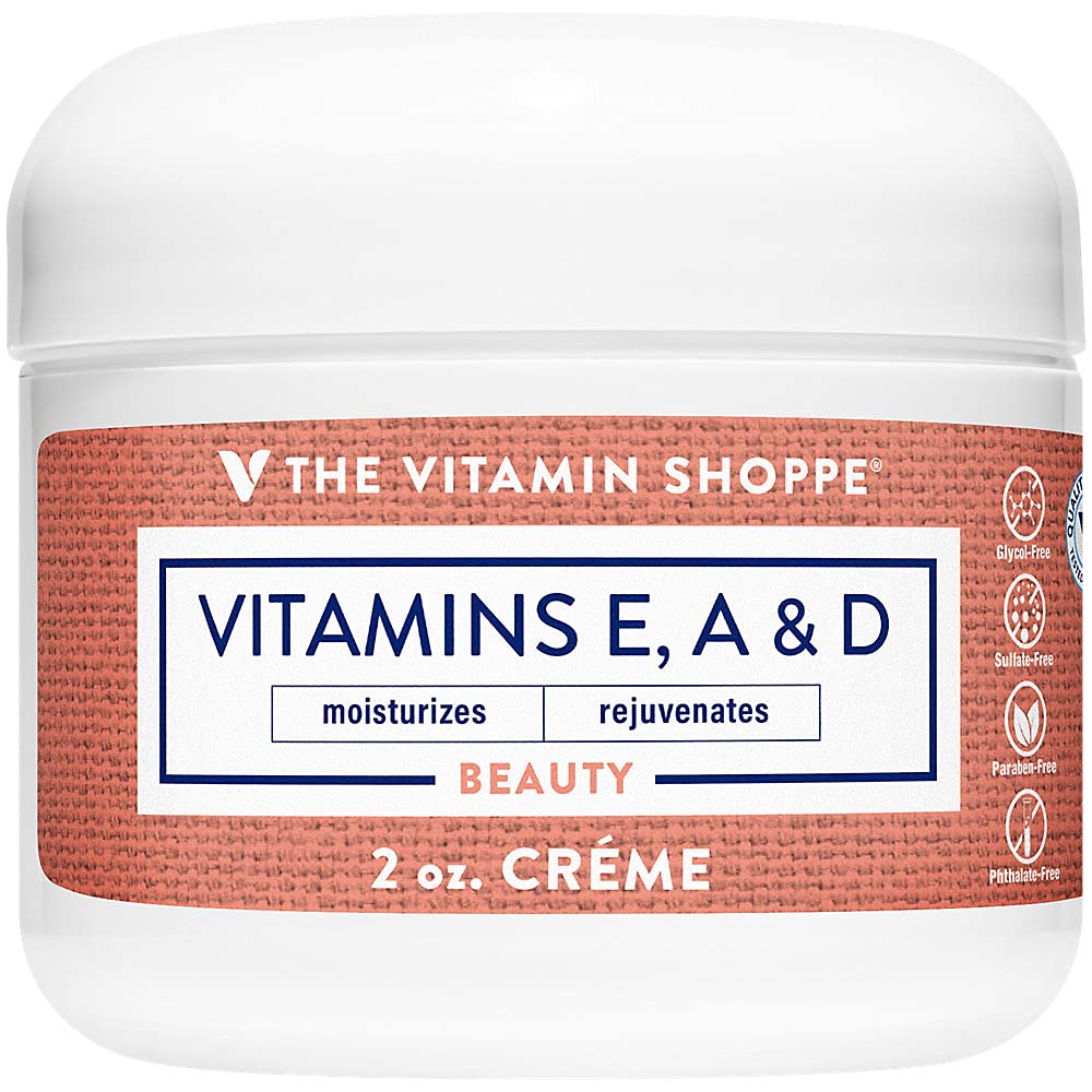 Vitamin E, A, & D Rejuvenating Face Crème (2 oz) - The Vitamin Shoppe