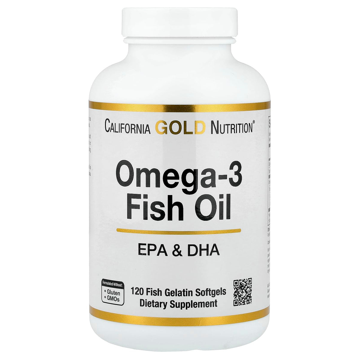 Lake Avenue Nutrition Omega-3 Fish Oil, 120 Softgels (1250mg)