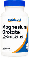Nutricost Magnesium Orotate 1000mg High Strength Supplement - 120 Capsules