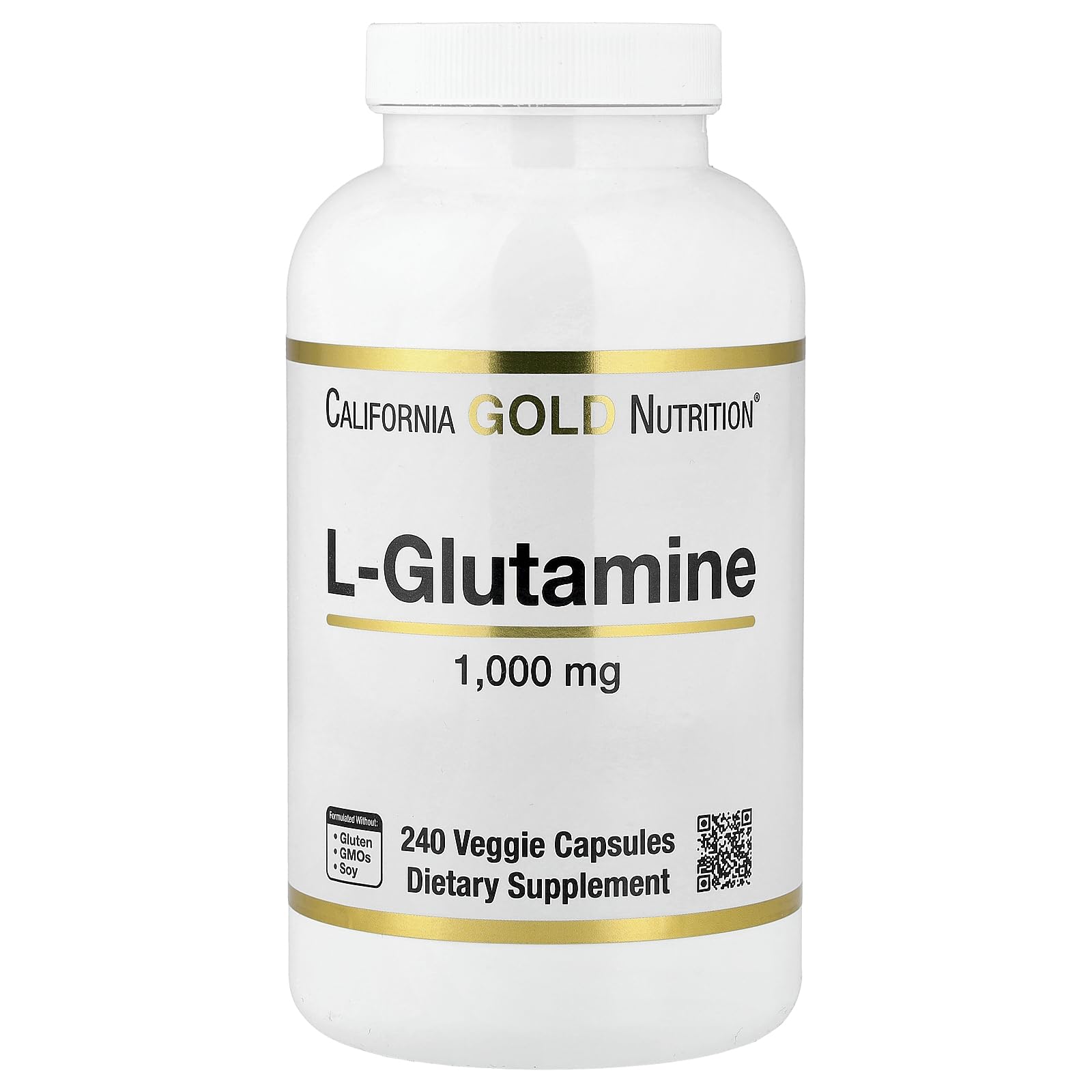 Lake Avenue Nutrition L-Glutamine 1000mg, 240 Veggie Capsules