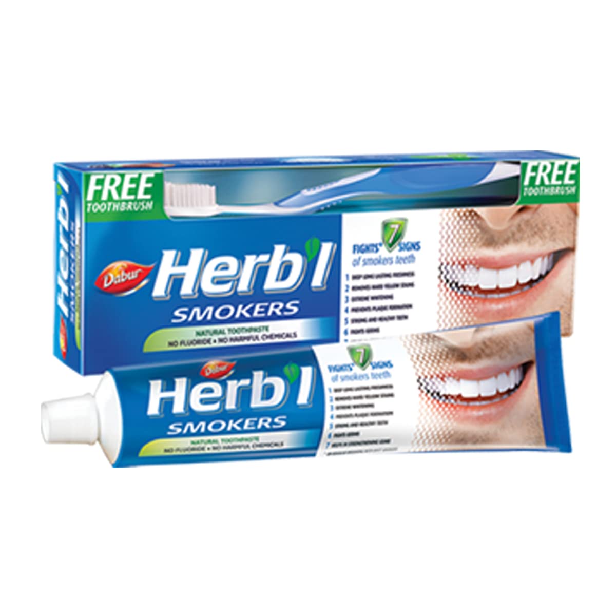 Dabur Herbal Smokers Natural Toothpaste with Salt, Mint & Blackberry - 150g