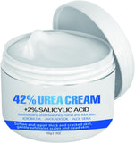Urea Cream 42% - Foot Cream for Dry Cracked Heels, Hands & Elbows with 2% Salicylic Acid