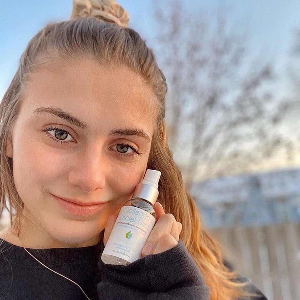 Hyaluronic Acid Collagen Facial Mist - Hydrating Primer & Makeup Setting Spray (2 oz)