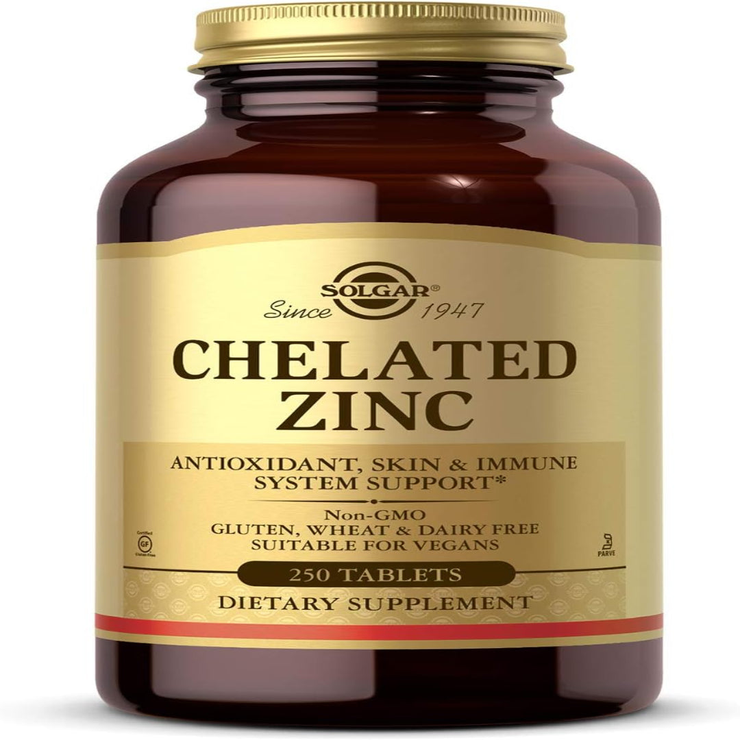 Solgar Chelated Zinc Tablets (250 Pieces)